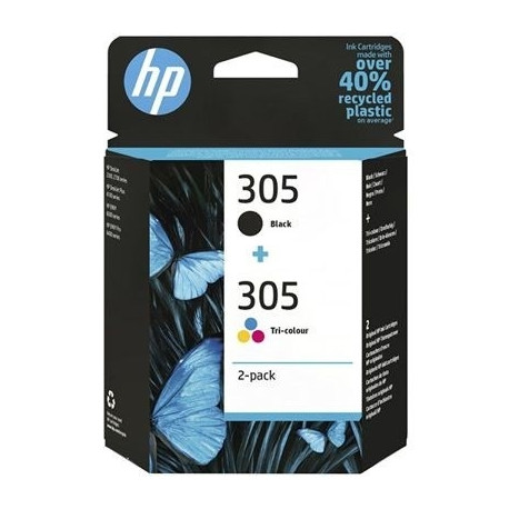 HP 305 2-Pack Tri-color/Black Original Ink Cartridge