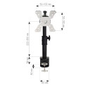Techly 13-30" monitori lauastatiiv lühikese varrega kallutatav ICA-LCD 500BK