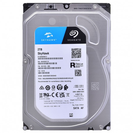 Seagate SkyHawk internal hard drive 2 TB 256 MB 3.5" Serial ATA III (ST2000VX017)