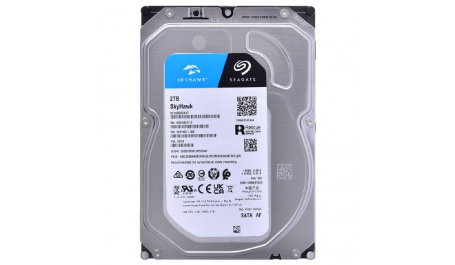 Seagate SkyHawk sisemine kõvaketas 2 TB 256 MB 3.5" Serial ATA III (ST2000VX017)