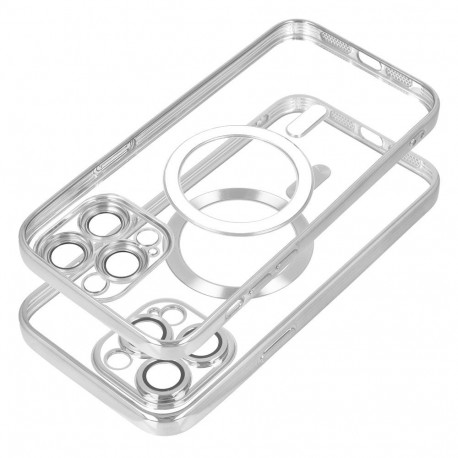 Case for iPhone 16 PRO Electro Mag Cover compatible with MagSafe silver