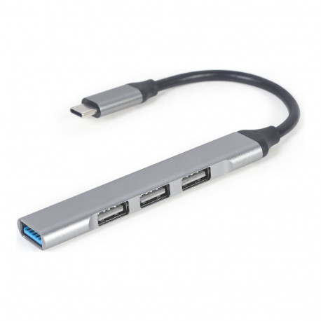 GEMBIRD USB Type-C 4-port USB hub USB3 x 1 port USB2 x 3 ports silver