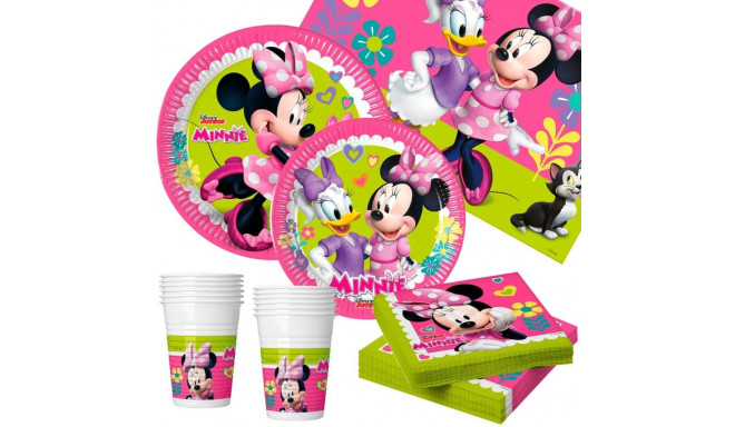 Party supply set Minnie Mouse Happy Deluxe 89 Pieces 16