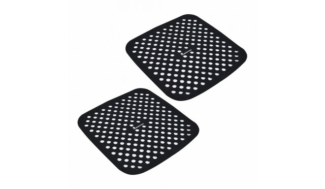 Küpsetusmatt Masterpro bgmp-7701 Must Silikoon 19 x 19 cm (2 Ühikut)