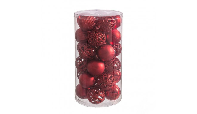 Christmas Baubles Red Plastic 5 x 5 x 5 cm (30 Units)