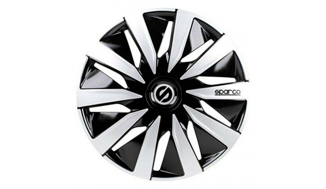 Hubcap Sparco SPC1491BKSV Silver Black 14" Black/Silver