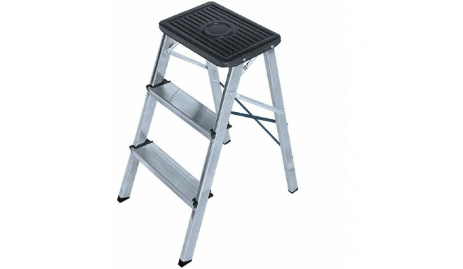 3-step folding ladder EDM 75051 Aluminium 40 x 14 x 82 cm Multicolour