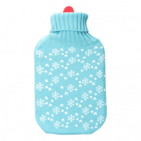Hot Water Bottle EDM 76771 Blue Blue/White Snowflakes Wool 2 L Plastic
