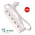 5-socket plugboard without power switch EDM Schuko (1,5 m)