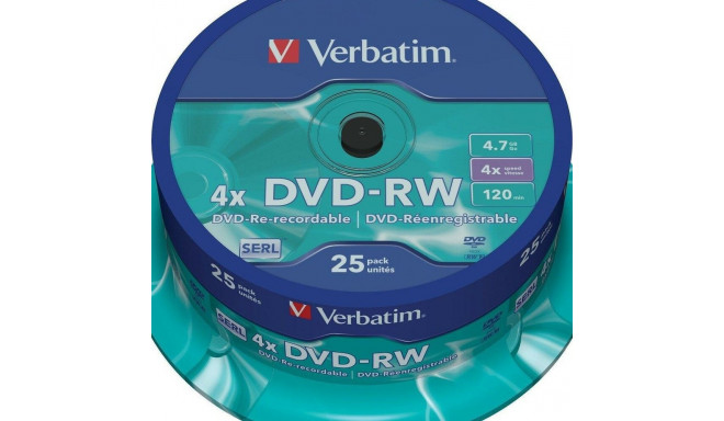 DVD-RW Verbatim    25 Units Multicolour 4,7 GB 4x