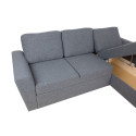 Corner sofa bed INGMAR grey
