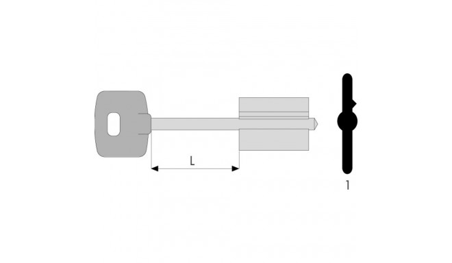 BLANK KEY 00122.00.1 FOR LOCK 57525.48
