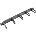 Lanberg Cable Organizer 1U Type B for 19'' Cabinets Black (AK-1202-B)