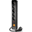 Acar X5 surge protection power strip, 5 sockets, 3 m, black (W0180)