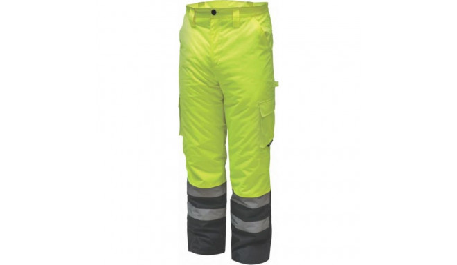 Dedra reflective insulated trousers size S, yellow (BH80SP1-S)