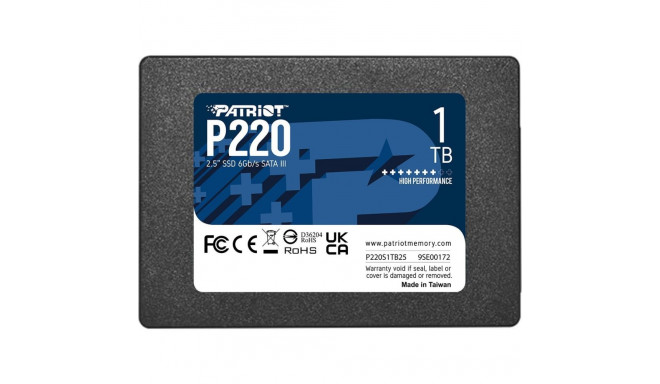 Patriot P220 1TB 2.5" SATA III SSD (P220S1TB25)