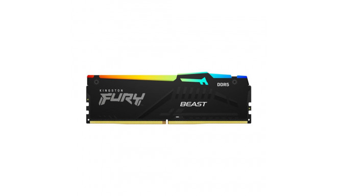 Kingston Fury Beast RGB mälu, DDR5, 16 GB, 5600MHz, CL40 (KF556C40BBAK2-16)