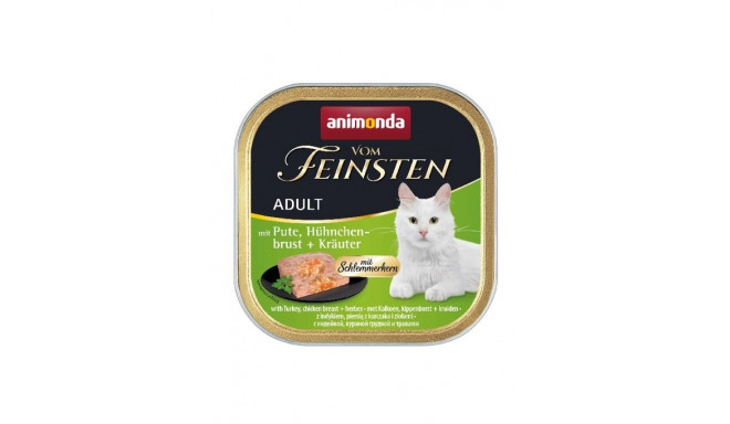 ANIMONDA Vom Feinsten Adult Turkey, chicken breast and herbs - wet cat food - 100g