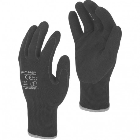 soojendatud mustad kindad l251309p, kaart, "9", ce, lahti