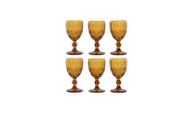 Set of cups Home ESPRIT Amber Crystal 240 ml (6 Units)