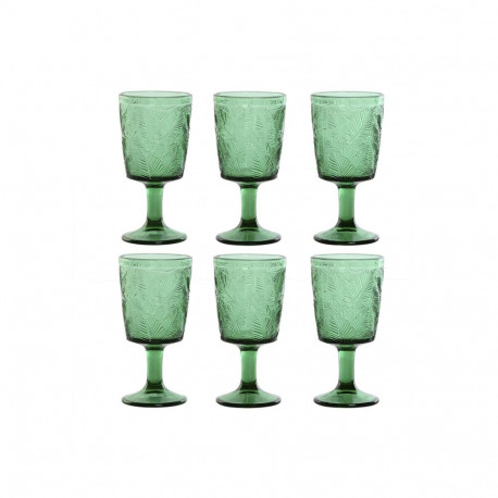 Набор рюмок Home ESPRIT Зеленый Стеклянный 285 ml (6 штук)