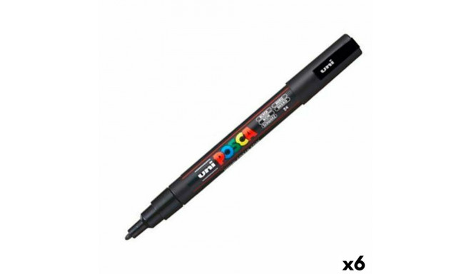 Marker POSCA PC-3M Must (6 Ühikut)