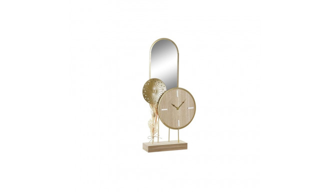 Table clock DKD Home Decor Golden Natural