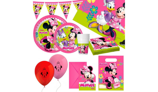 Party supply set Minnie Mouse 66 Pieces