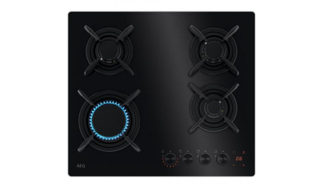 AEG HKB64453NB Black Built-in 59 cm Gas 4 zone(s)