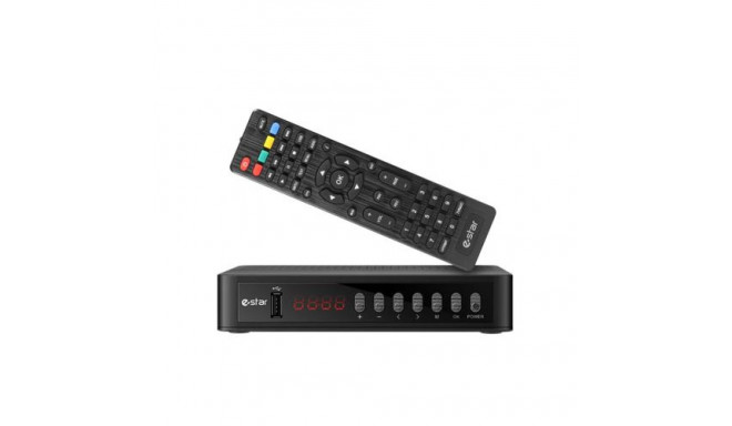 eSTAR T2 618 UHD TV set-top box Terrestrial Full HD Black