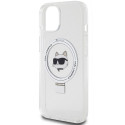 Karl Lagerfeld KLHMP15SHMRSCHH iPhone 15 / 14 / 13 6.1" white/white hardcase Ring Stand Choupette He