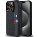 BMW BMHCP15X23PUPVK iPhone 15 Pro Max 6.7" black/black hardcase Perforated Tricolor Line