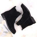 Boots with zircons Potocki W WOL176 black (41)