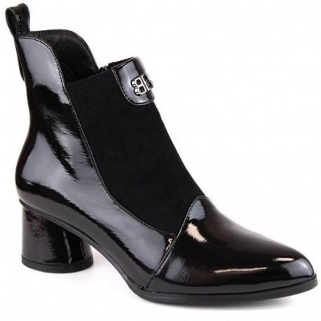D&A S.Barski Premium Collection W OLI232A black high-heeled ankle boots (37)
