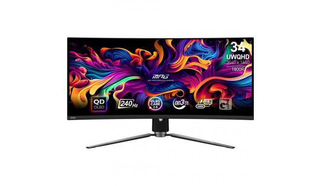 MSI MPG 341CQPX QD-OLED computer monitor 86.4 cm (34&quot;) 3440 x 1440 pixels UltraWide Quad HD