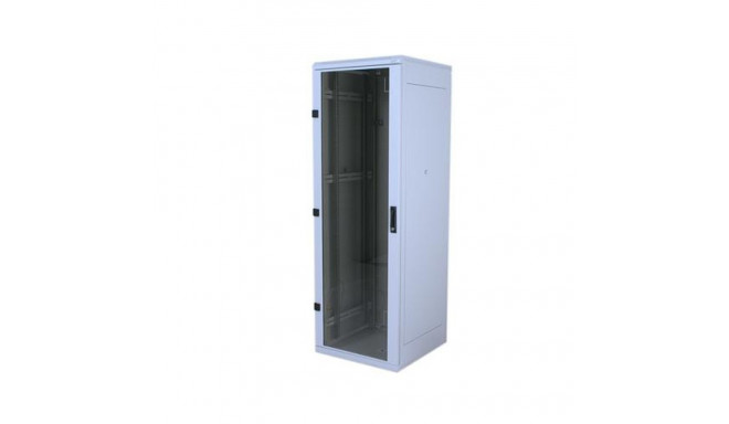 Triton 19&quot; Delta S rack 18U/600x600, glass grey Freestanding rack