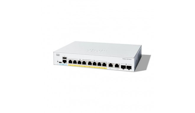 Cisco Catalyst 1200-8FP-2G Smart Switch, 8 Port GE, Full PoE, 2x1GE Combo, Limited Lifetime Protecti