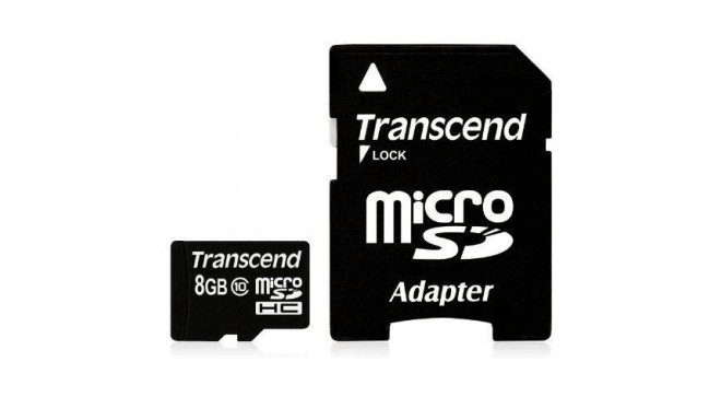 Transcend microSDXC/SDHC Class 10 8GB with Adapter