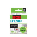 DYMO D1 Standard - Black on Red - 24mm