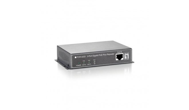 LevelOne Gigabit PoE Repeater, Cascadable, 2 PoE Outputs