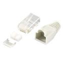 LogiLink MP0021 wire connector RJ45 Grey, Transparent