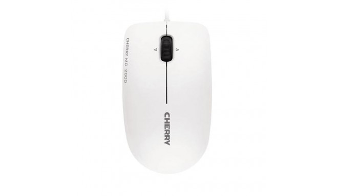 CHERRY MC 2000 Corded Mouse with Tilt Wheel, Pale Grey, USB