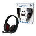 LogiLink HS0033 headphones/headset Wired Head-band Calls/Music Black, Red