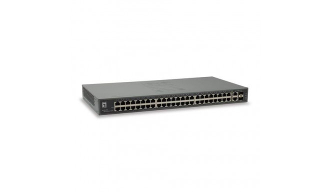 LevelOne 50-Port Fast Ethernet Switch, 2 x Gigabit SFP/RJ45 Combo
