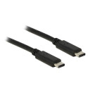 DeLOCK Type-C 2.0 - USB Type-C 2.0, 1 m USB cable USB 2.0 USB C Black
