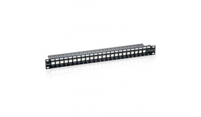 Equip 24-Port Keystone Cat.6 Unshielded Patch Panel, Black