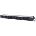 Intellinet 19&quot; 1.5U Rackmount 8-Way Power Strip - German Type&quot;, With LED Indicator