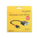 DeLOCK 62734 video cable adapter 0.2 m DisplayPort HDMI Type A (Standard) Black