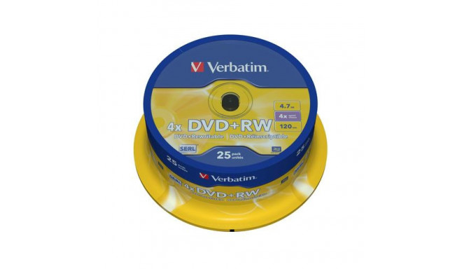 Verbatim DVD+RW Matt Silver 4.7 GB 25 pc(s)