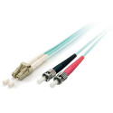 Equip LC/ST Fiber Optic Patch Cable, OM3, 3m